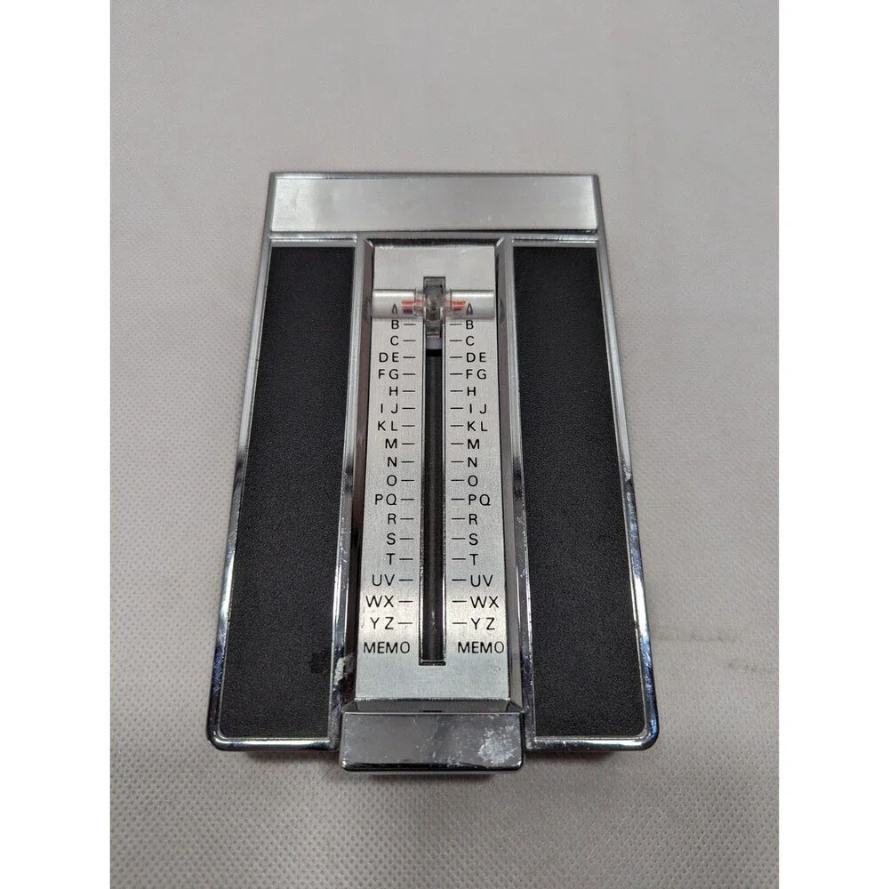 Vintage Telephone Index Rolodex Black Silver